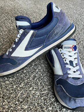 Vintage Brooks x Bait Running Shoes Blue White Womens Size 10.5 Training Cushion